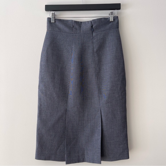 TAVAN & MITTO TAILORED SKIRT in Navy - Picture 3 of 7